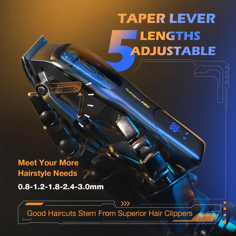 SUPRENT PRO The Mecha Professional Hair Clippers - Cordless Set with Charging Dock